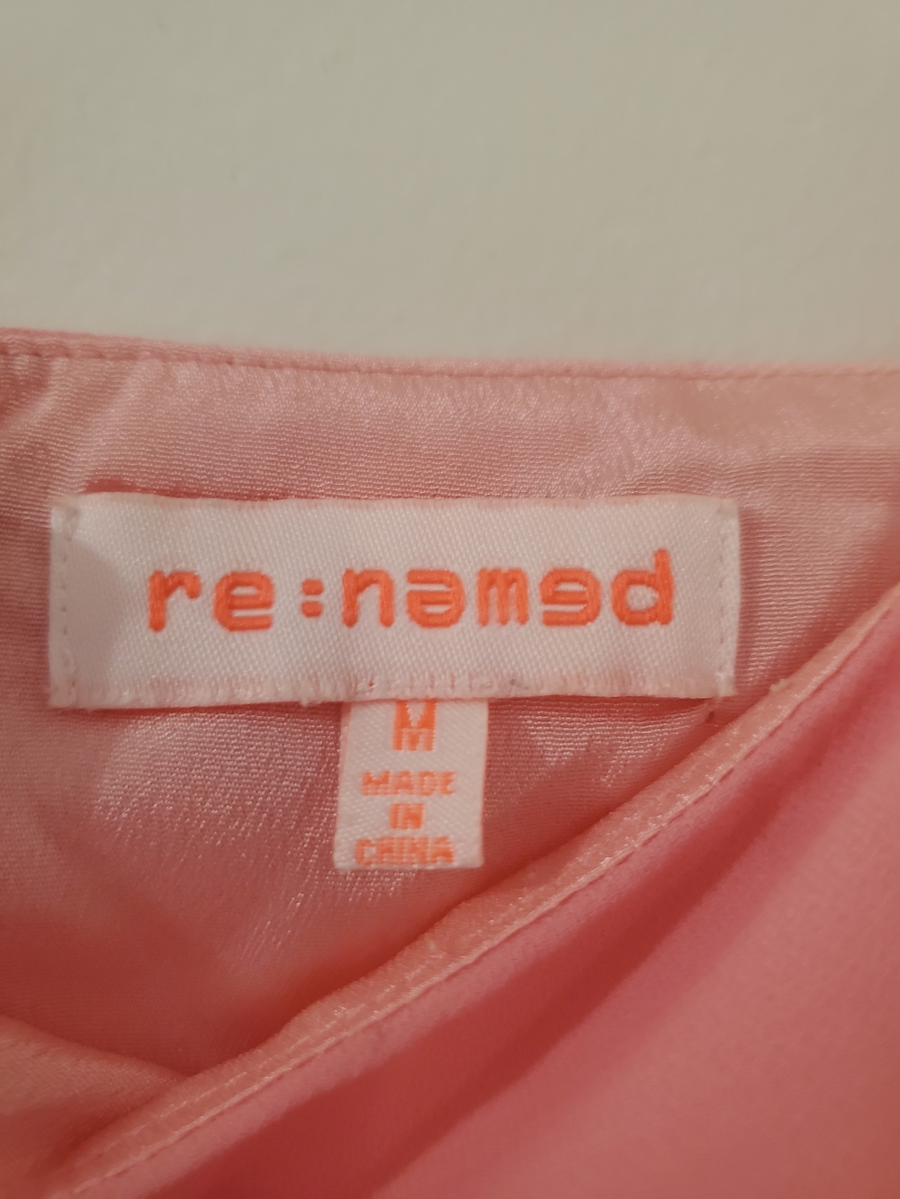 Coral Pink Mini Dress Ruffle Bottom - Picture 2 of 2
